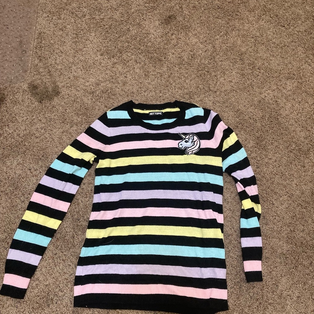 Hot topic Striped Unicorn Sweater - Picture 4 of 6